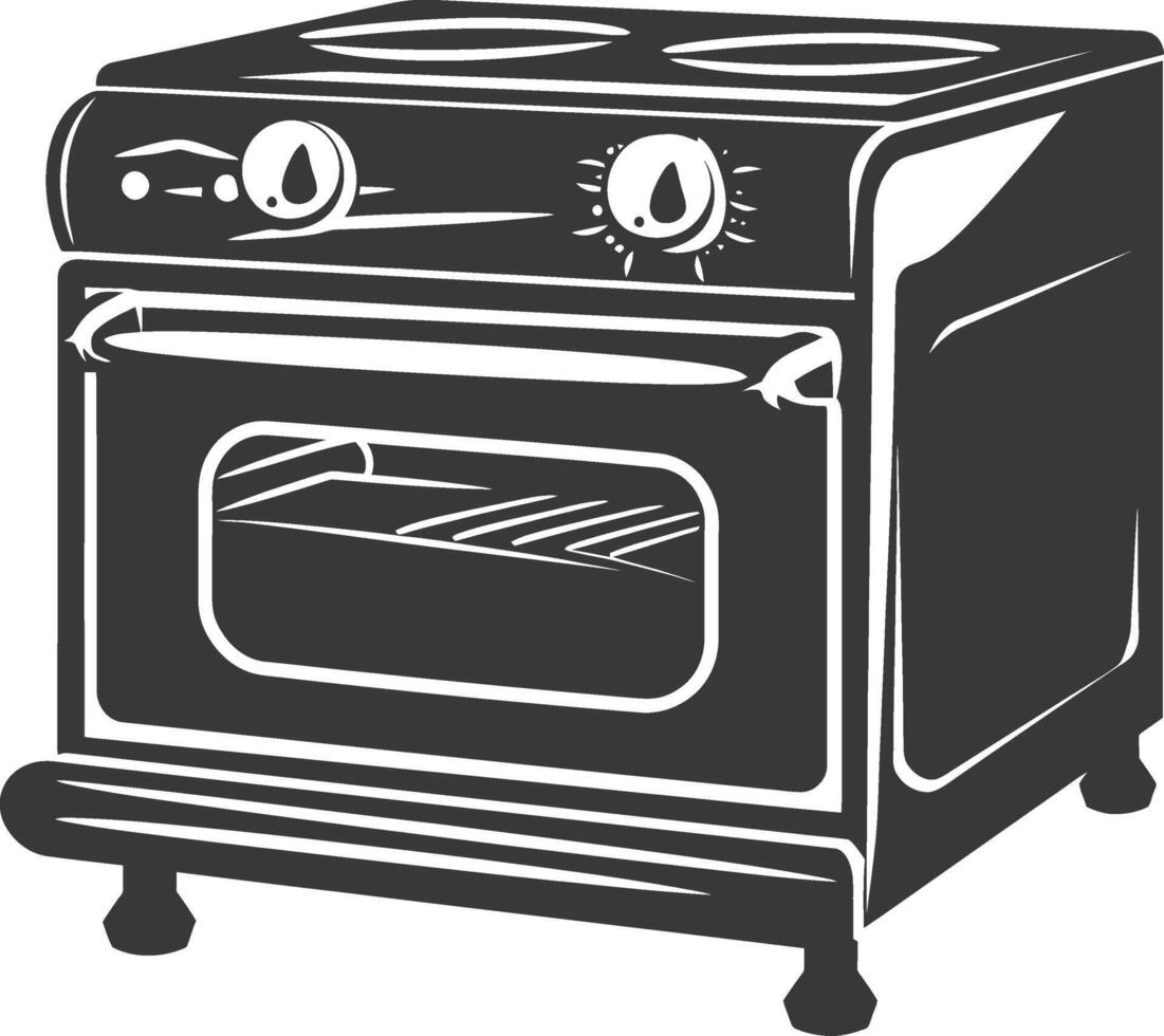 ai gegenereerd silhouet oven Koken gereedschap zwart kleur enkel en alleen vector