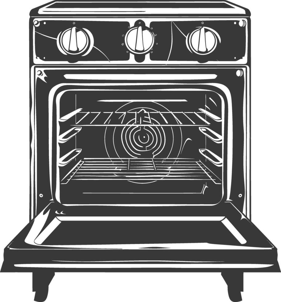 ai gegenereerd silhouet oven Koken gereedschap zwart kleur enkel en alleen vector