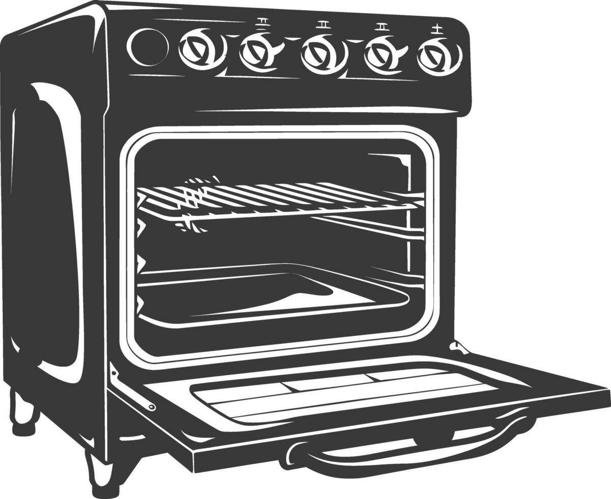 ai gegenereerd silhouet oven Koken gereedschap zwart kleur enkel en alleen vector