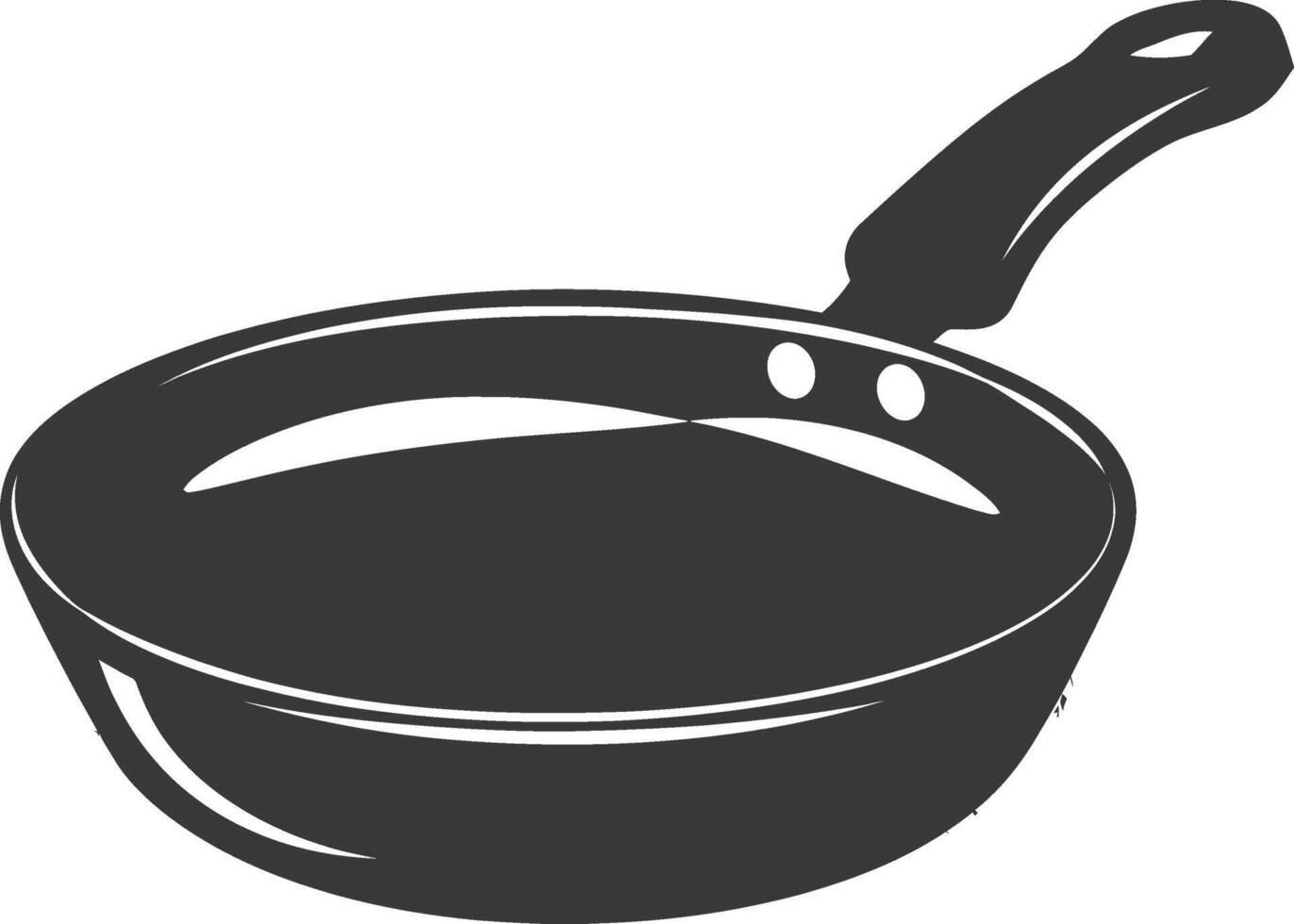 ai gegenereerd silhouet pan Koken gereedschap zwart kleur enkel en alleen vector