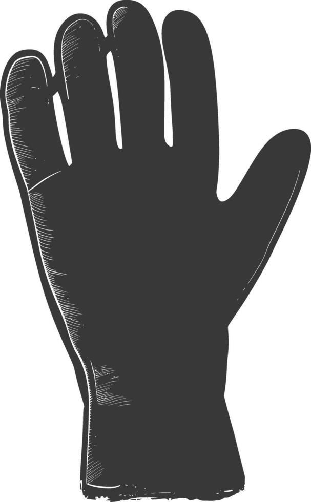 ai gegenereerd silhouet oven handschoen zwart kleur enkel en alleen vol vector