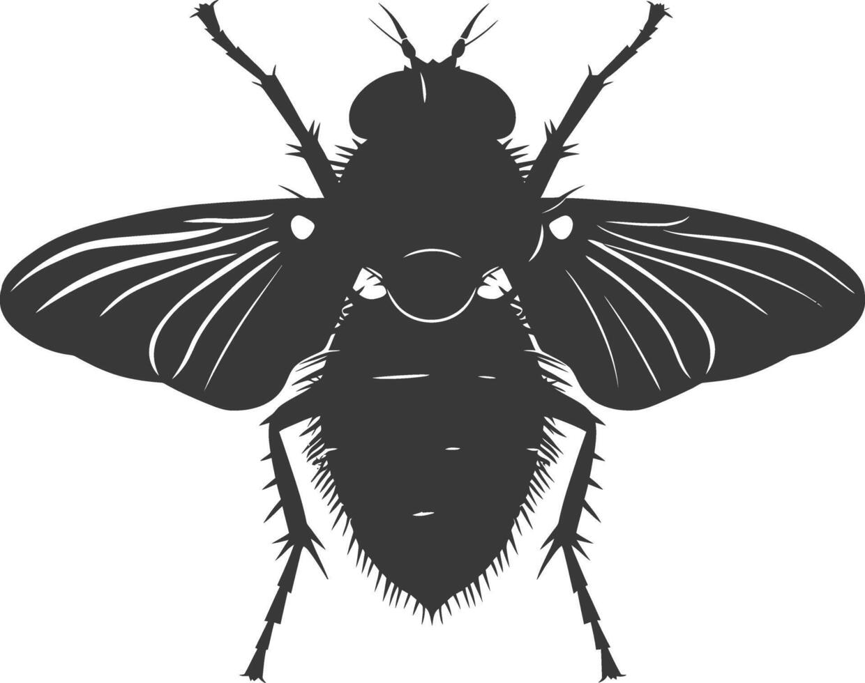 ai gegenereerd silhouet vlieg insect dier zwart kleur enkel en alleen vol vector