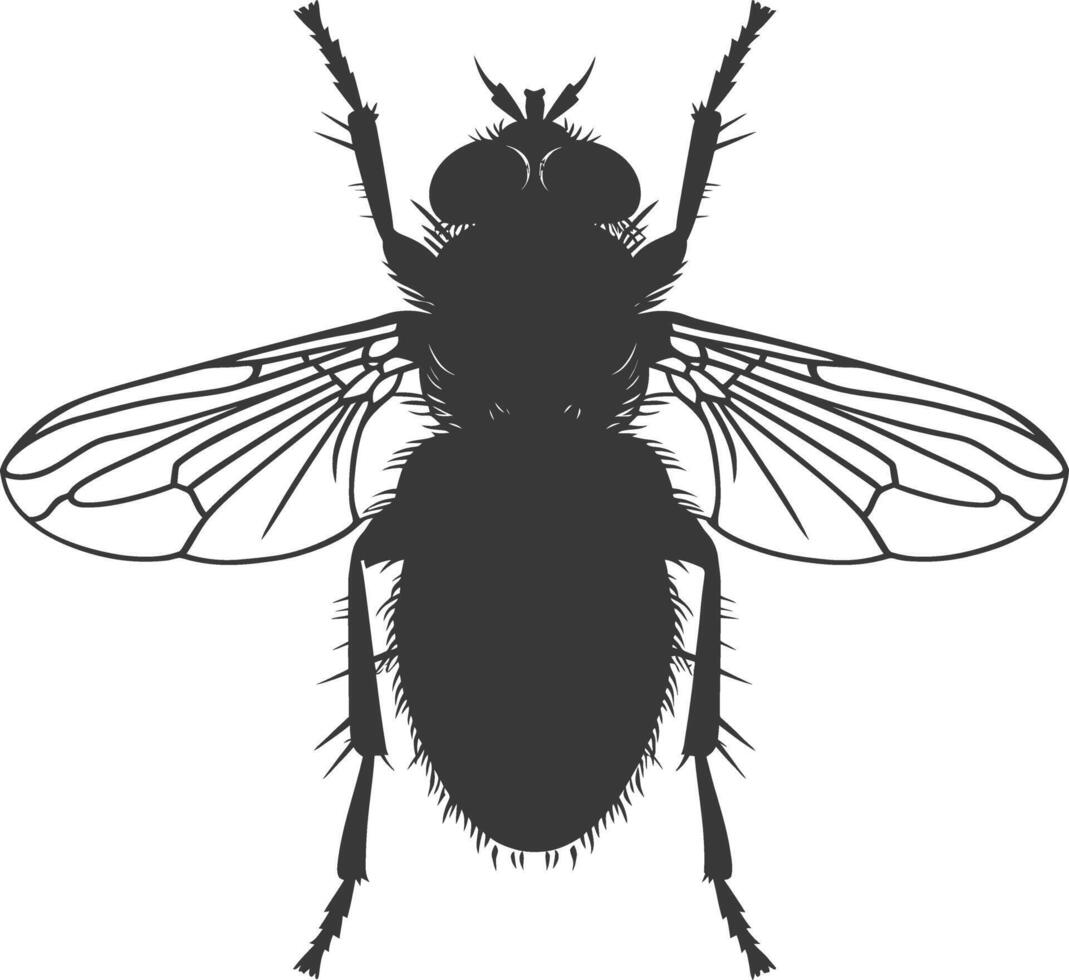 ai gegenereerd silhouet vlieg insect dier zwart kleur enkel en alleen vol vector