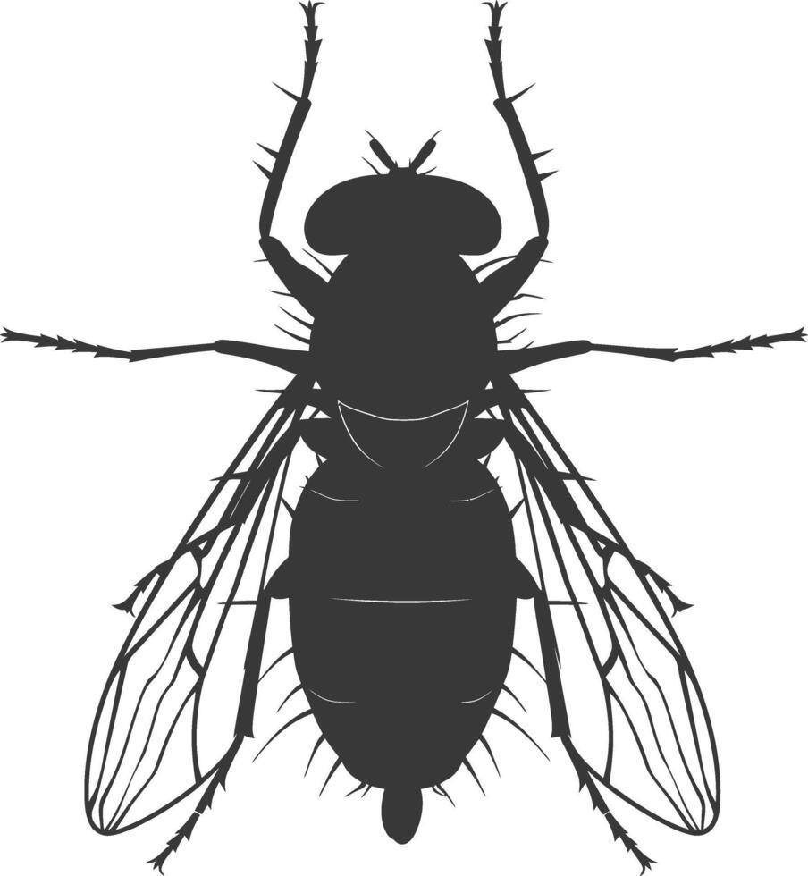 ai gegenereerd silhouet vlieg insect dier zwart kleur enkel en alleen vol vector