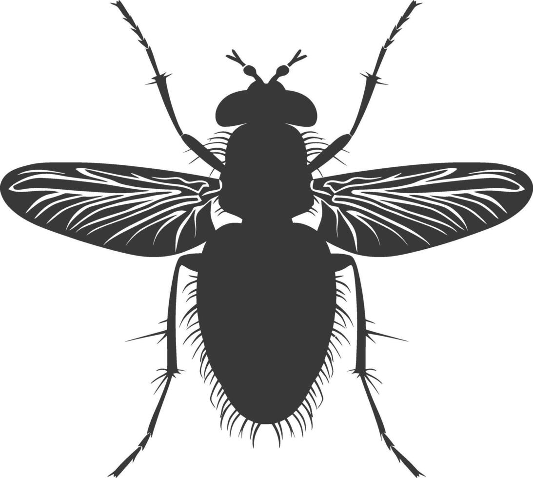 ai gegenereerd silhouet vlieg insect dier zwart kleur enkel en alleen vol vector