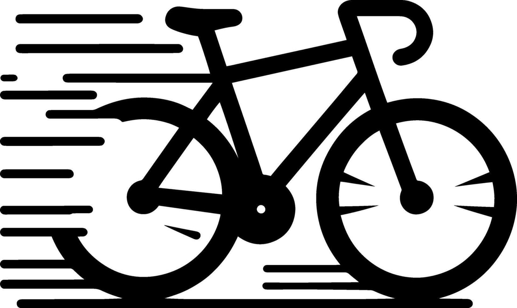 gemakkelijk logo clip art, abstract silhouet fietser Golf stijl illustratie van fiets wielersport fiets sport- ras icoon vector