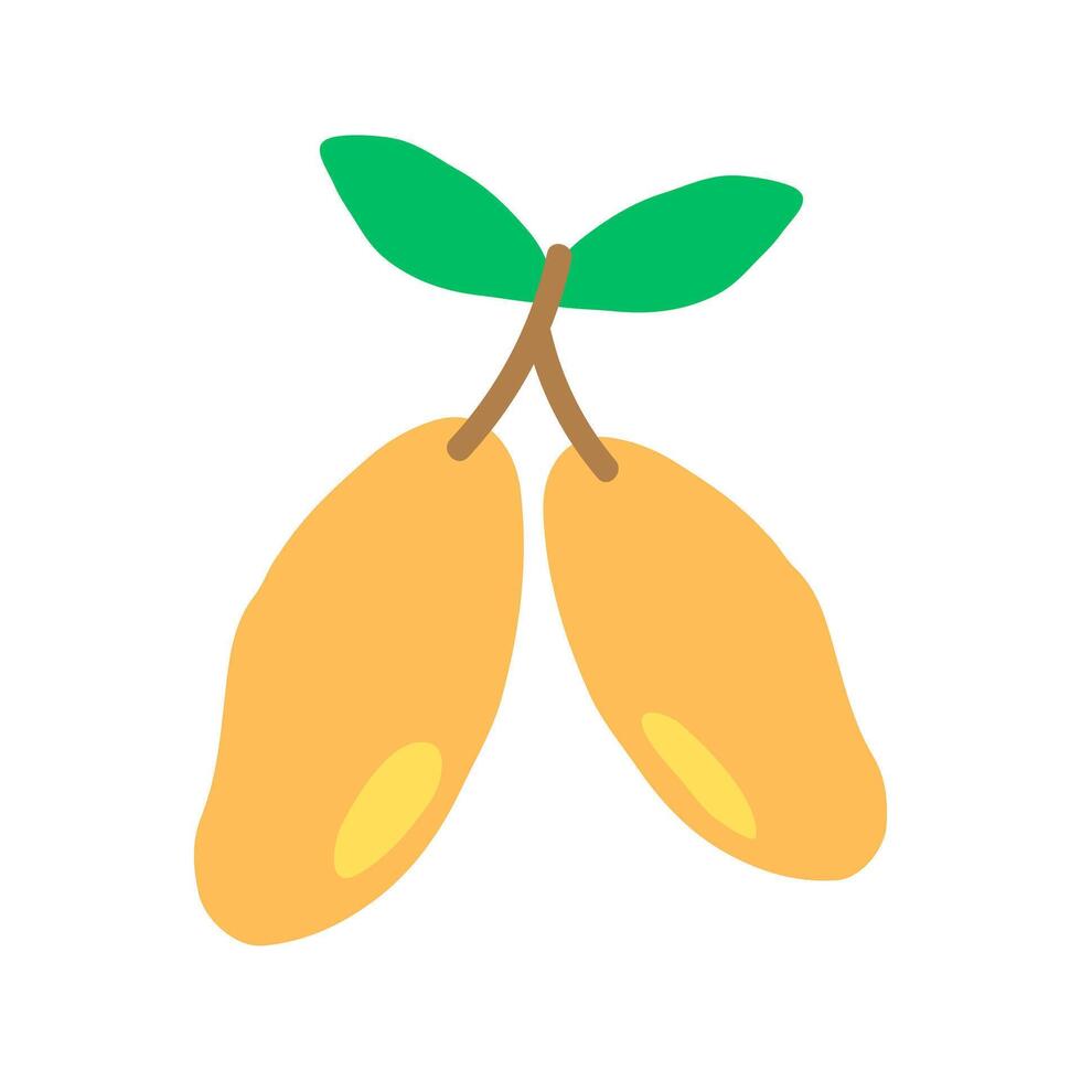 gemakkelijk mango fruit icoon ontwerp vector