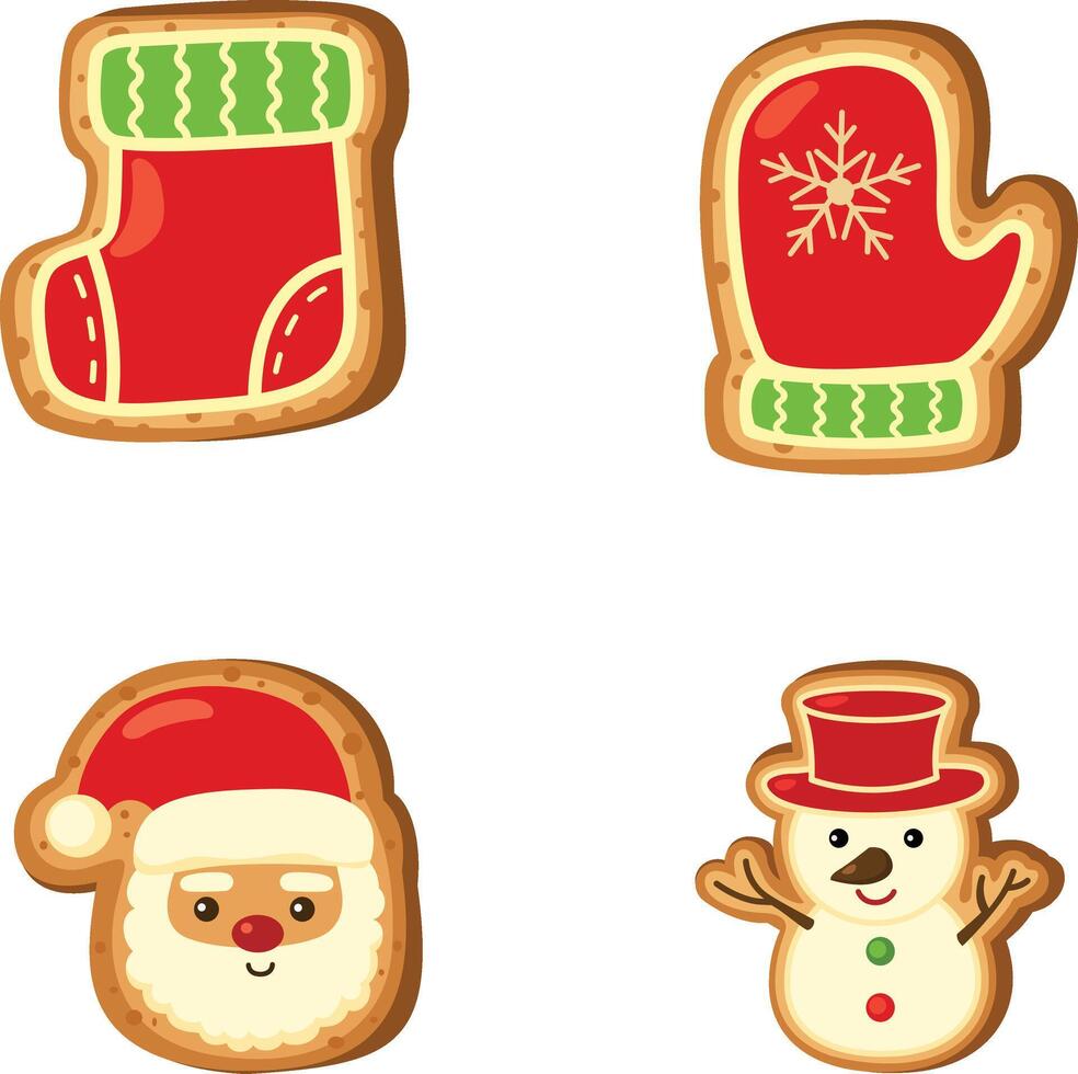 gember koekje Kerstmis reeks illustratie vector