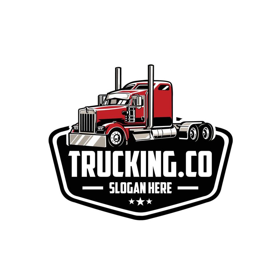 vrachtvervoer bedrijf embleem logo geïsoleerd. klaar gemaakt logo sjabloon set. het beste voor vrachtvervoer en vracht verwant industrie vector