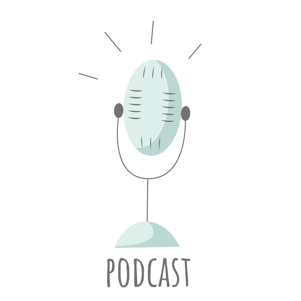 podcast pictogram microfoon vector