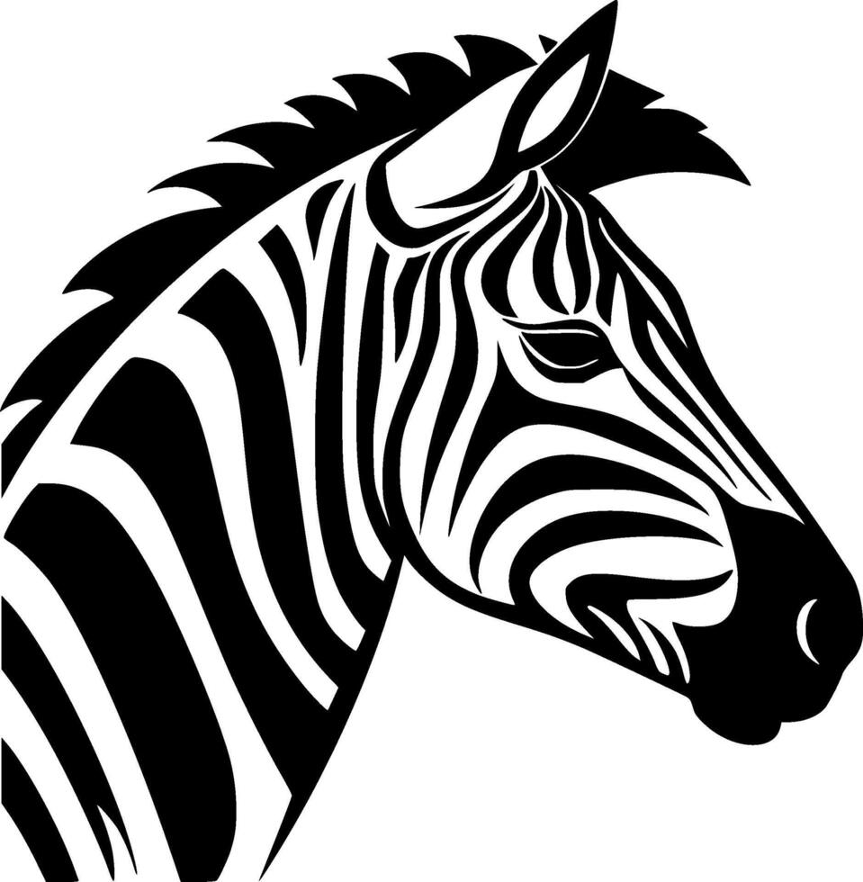 zebra, zwart en wit illustratie vector