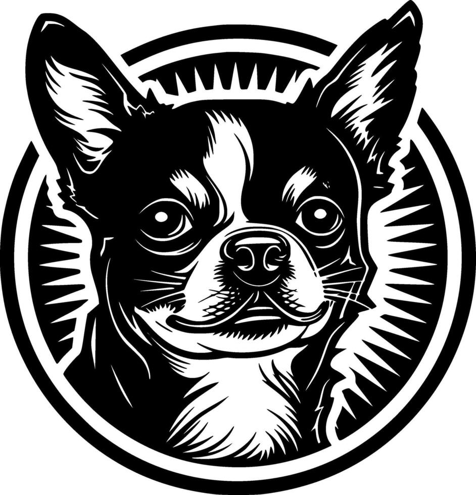 chihuahua, minimalistische en gemakkelijk silhouet - illustratie vector