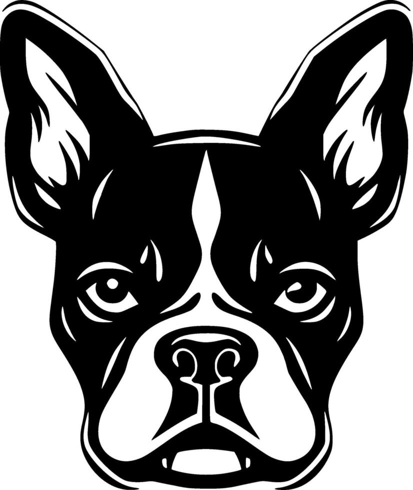 Boston terriër - minimalistische en vlak logo - illustratie vector