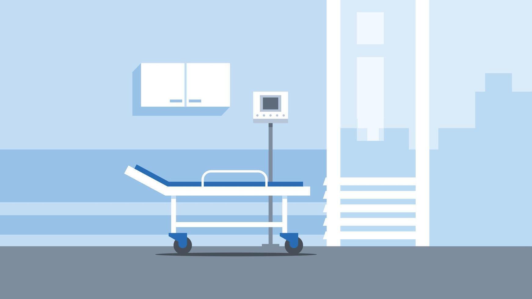 kliniek interieur binnen een ziekenhuis gebouw illustratie vector