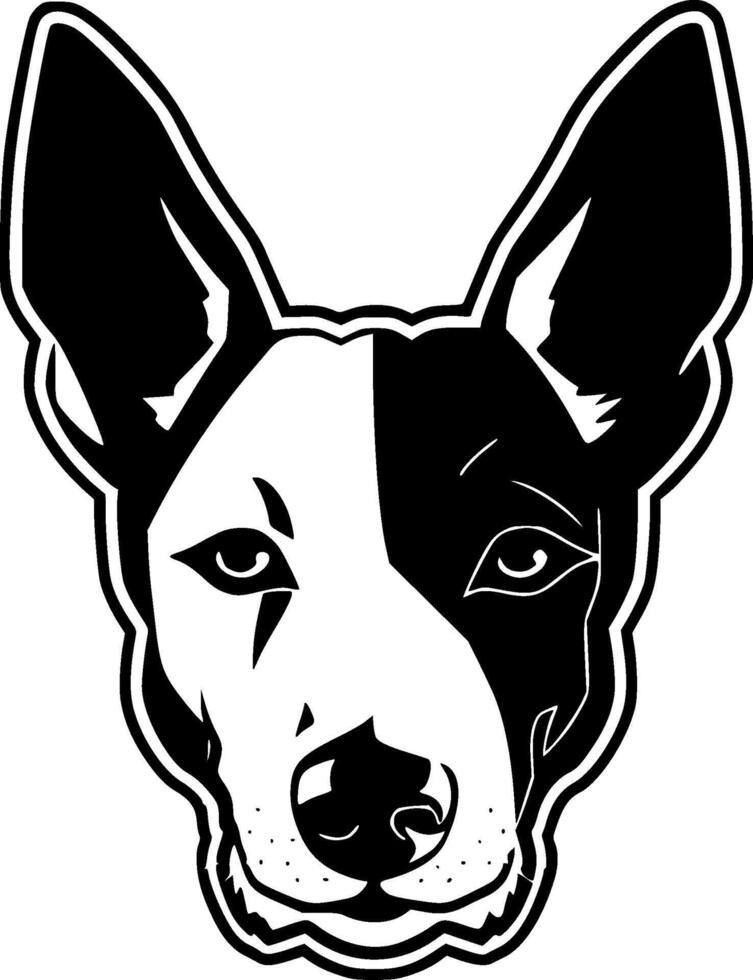 basenji - minimalistische en vlak logo - illustratie vector