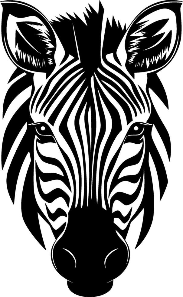 zebra, minimalistische en gemakkelijk silhouet - illustratie vector