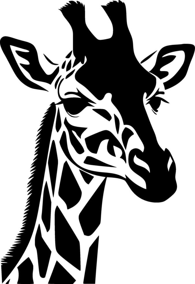 giraffe - minimalistische en vlak logo - illustratie vector