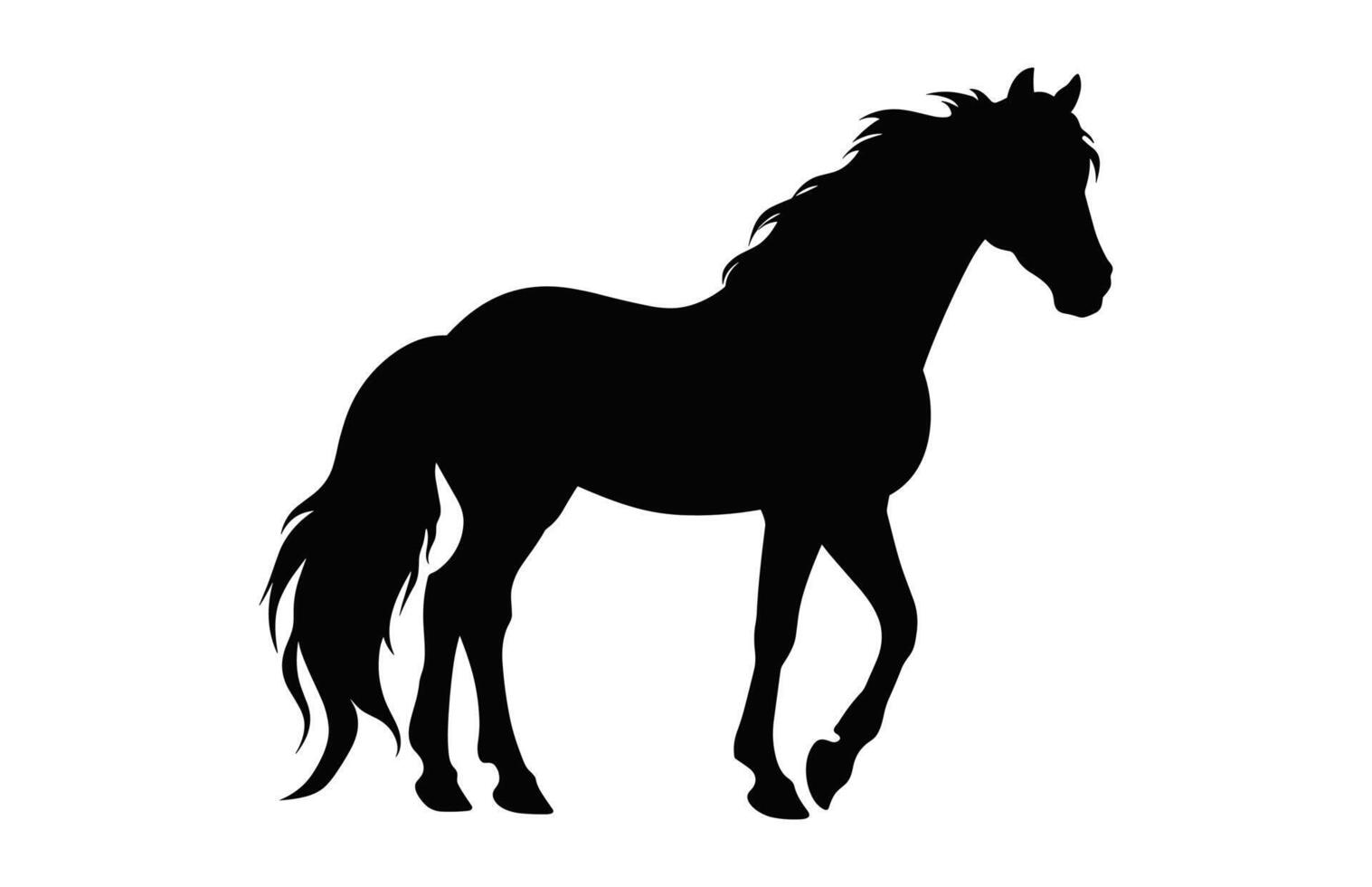 paard silhouet geïsoleerd Aan een wit achtergrond vector