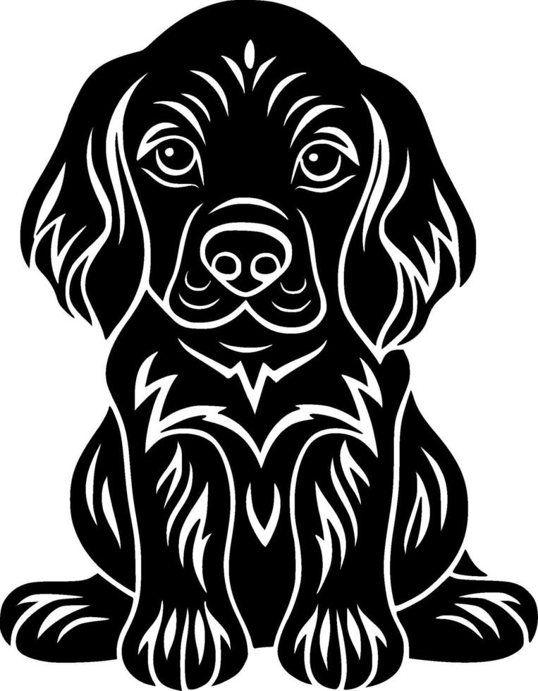 puppy - minimalistische en vlak logo - illustratie vector