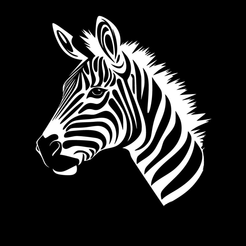 zebra, zwart en wit illustratie vector