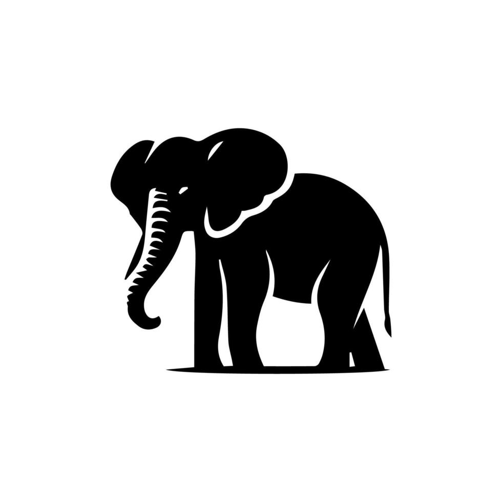 olifanten silhouet, dier pictogrammen, wild leven, Woud dieren vector