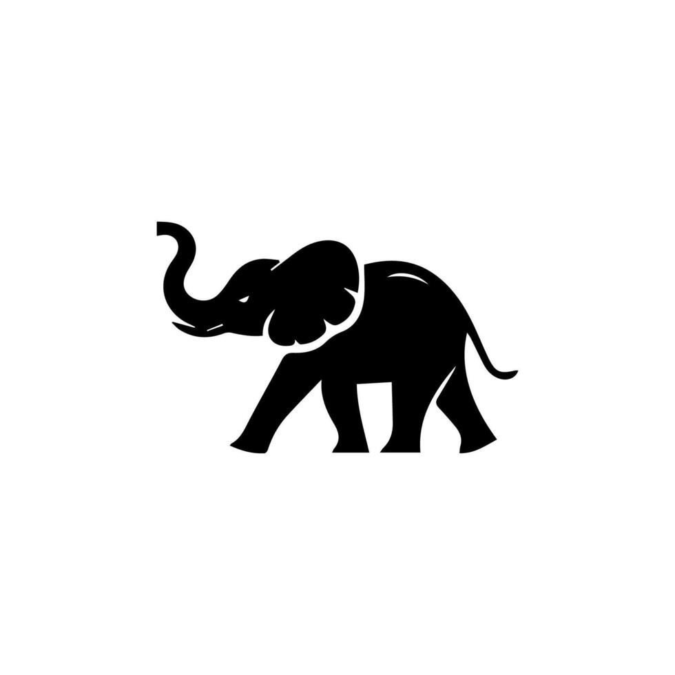 olifanten silhouet, dier pictogrammen, wild leven, Woud dieren vector