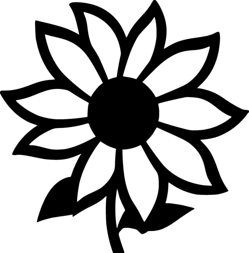 bloem - minimalistische en vlak logo - illustratie vector