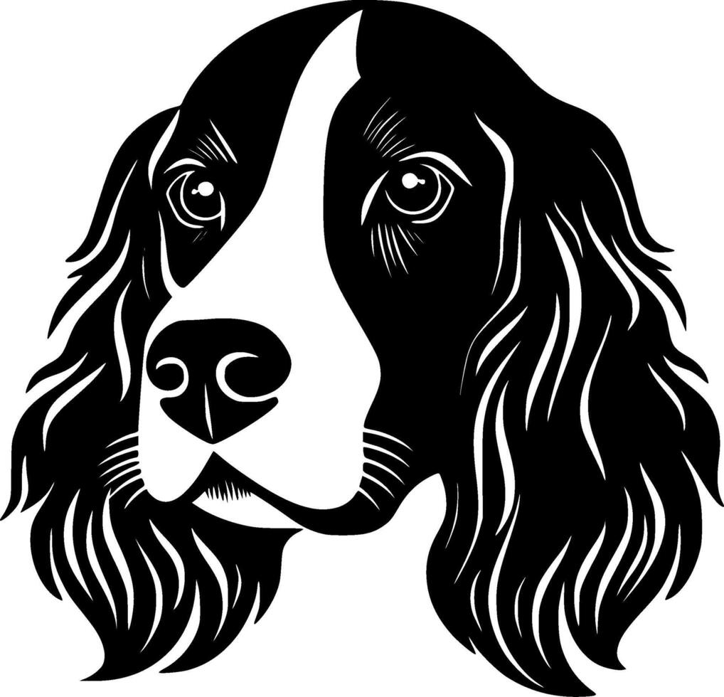 hond - zwart en wit geïsoleerd icoon - illustratie vector