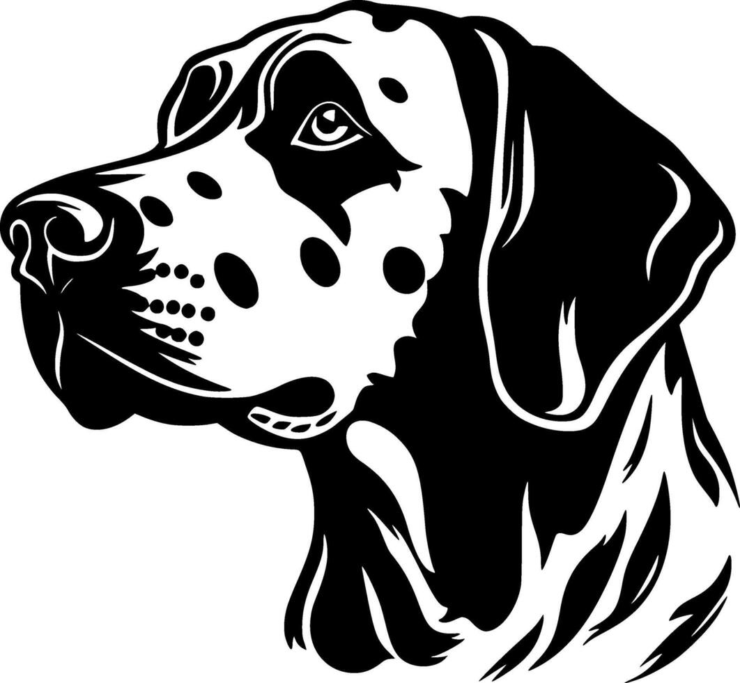 dalmatiër, minimalistische en gemakkelijk silhouet - illustratie vector