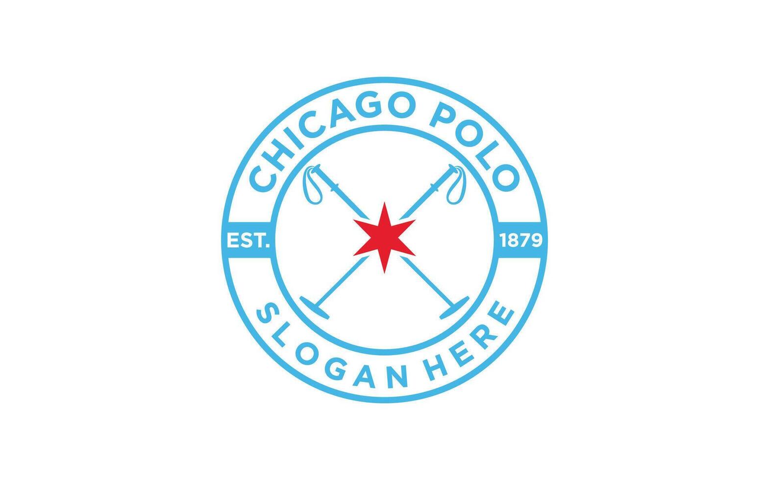 embleem insigne chicago polo logo, chicago polo logo wijnoogst retro stijl vector