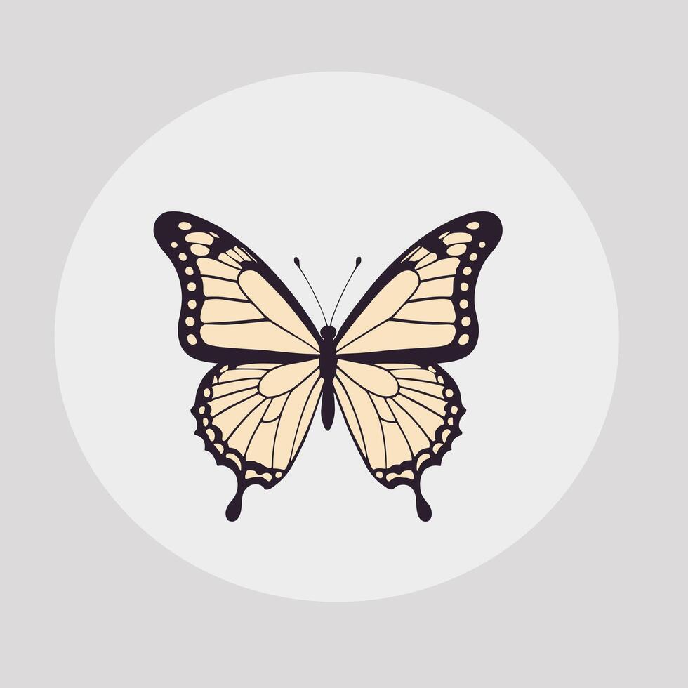 vlinder illustratie vlak tekening vector