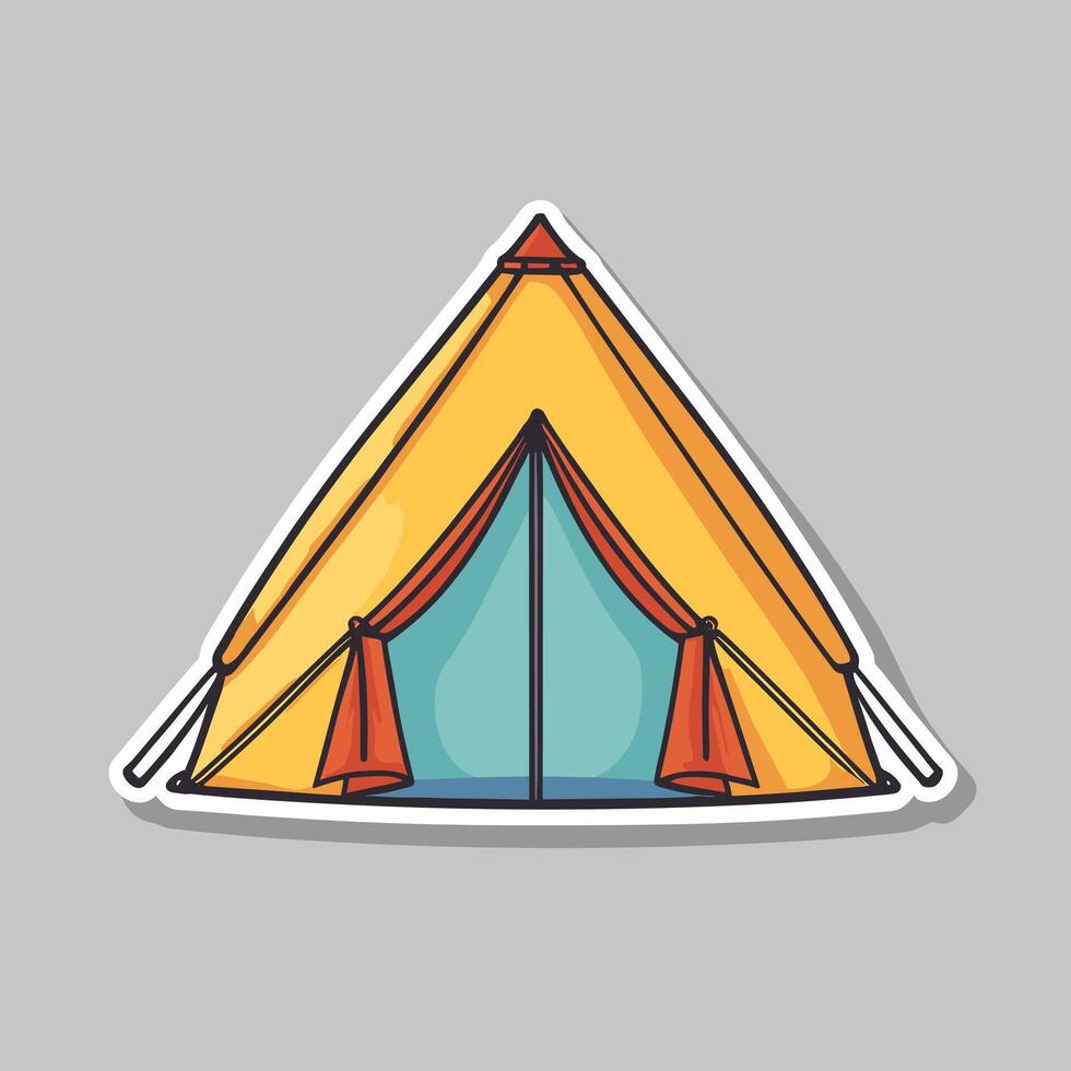 kleurrijk camping tent illustratie geïsoleerd kunst vector