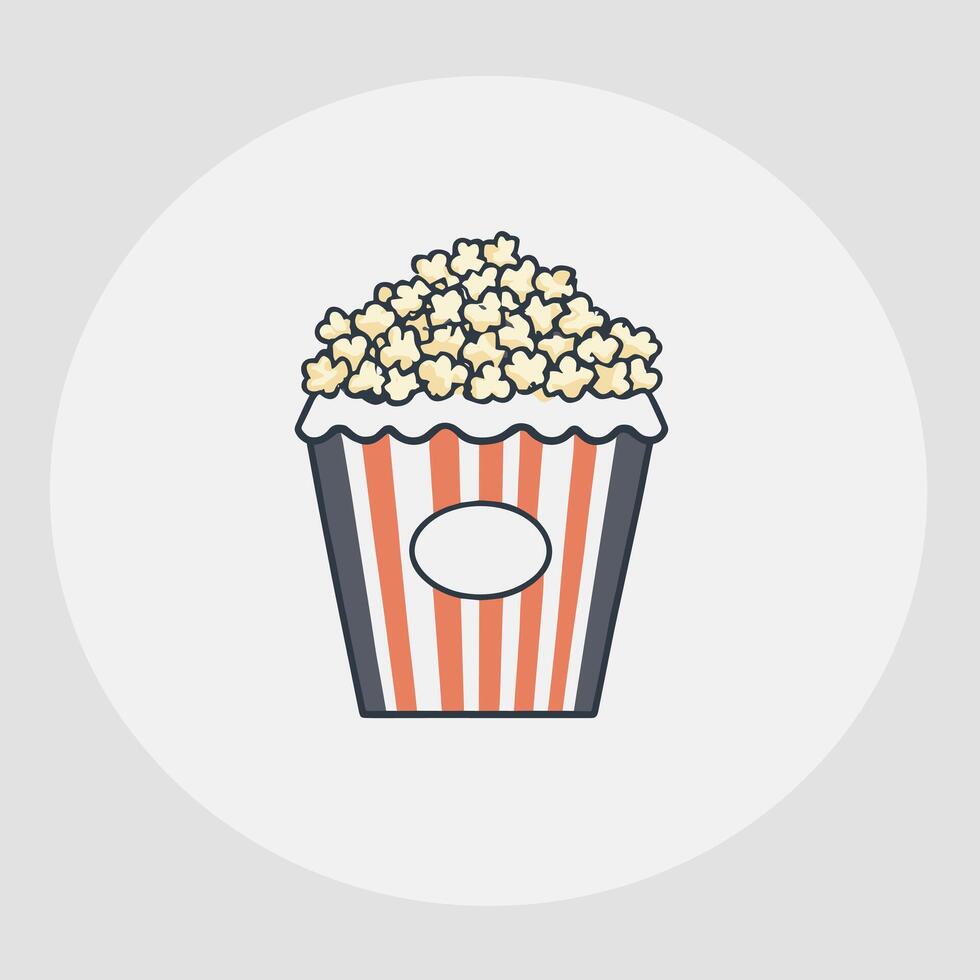 tekenfilm popcorn emmer Aan wit geïsoleerd achtergrond ontwerp vector