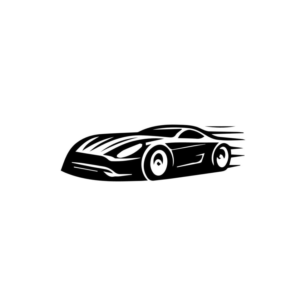 sport- auto logo icoon. motor voertuig silhouet emblemen. auto garage handel merk identiteit ontwerp elementen. illustraties. vector