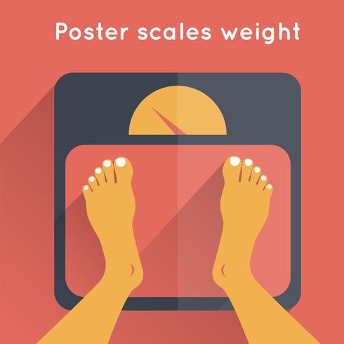 Poster schalen gewicht vector