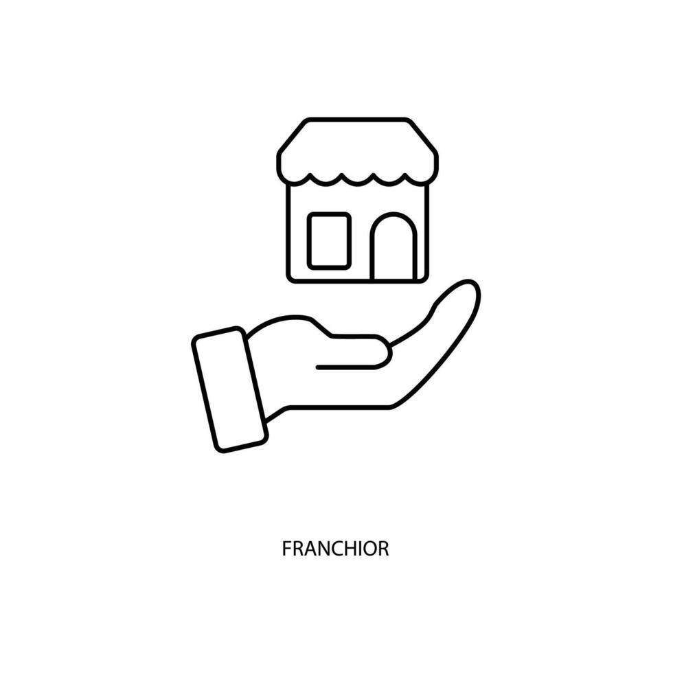 franchisenemer concept lijn icoon. gemakkelijk element illustratie. franchisenemer concept schets symbool ontwerp. vector