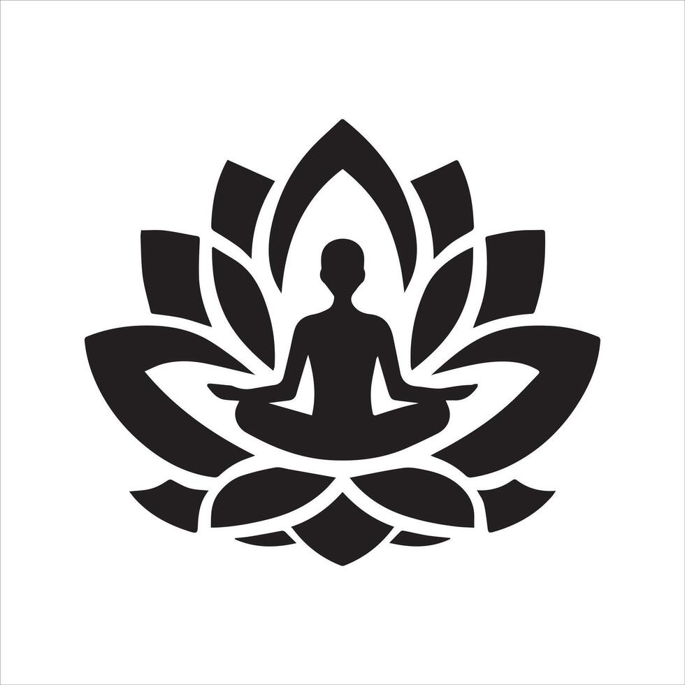 lotus silhouet illustratie vector