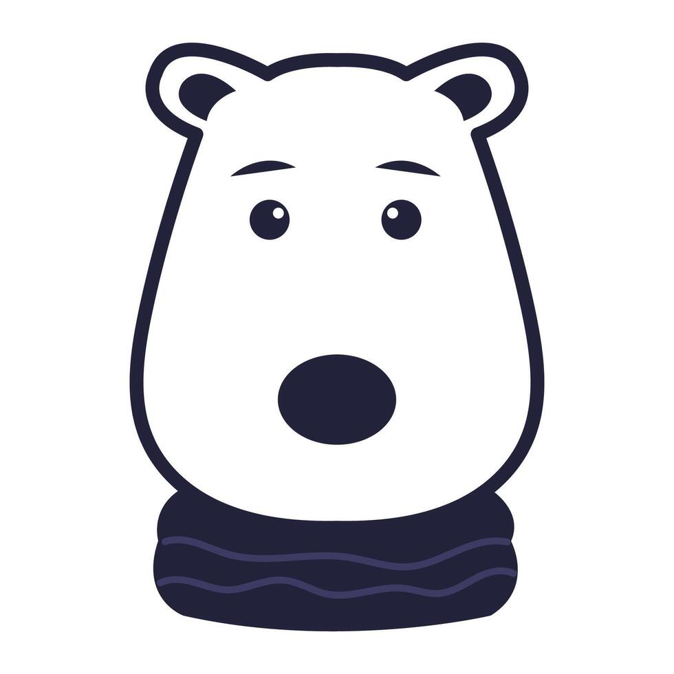 polair beer tekenfilm geïsoleerd icoon illustratie grafisch ontwerp vector