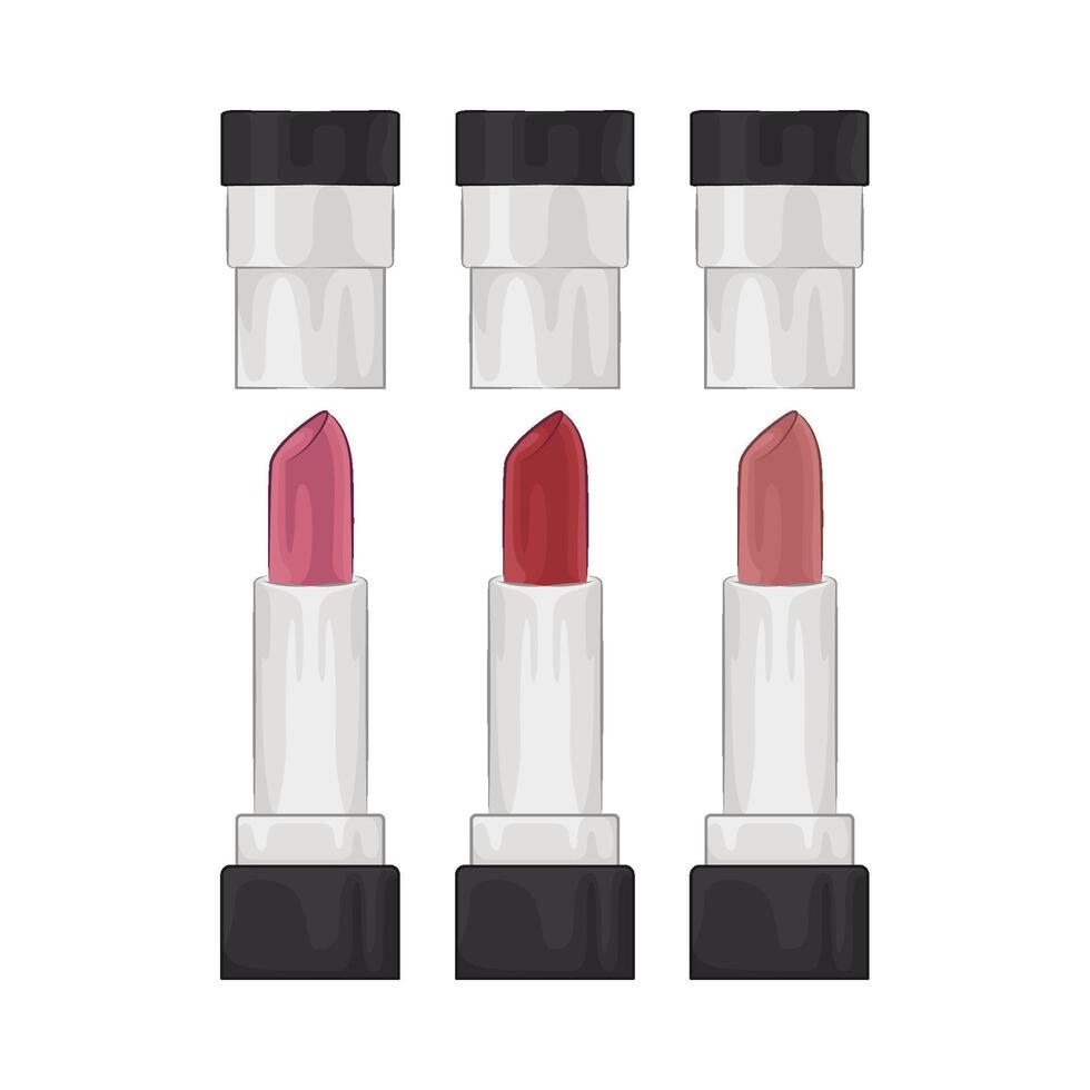 illustratie van lippenstift reeks vector