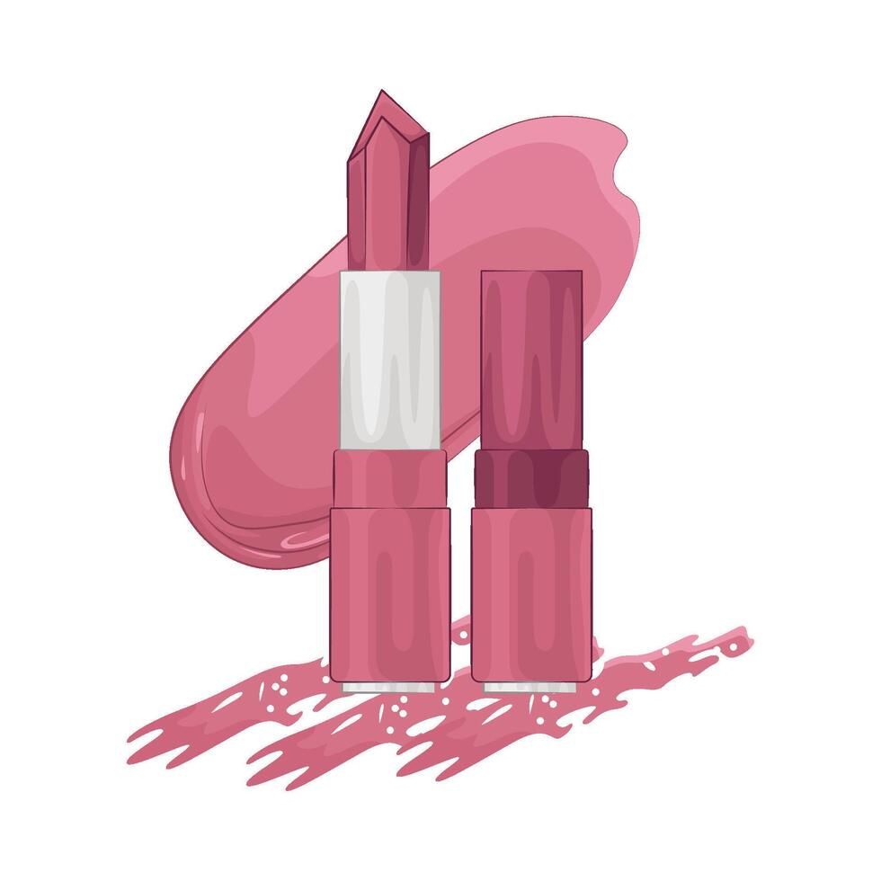 illustratie van roze lippenstift vector