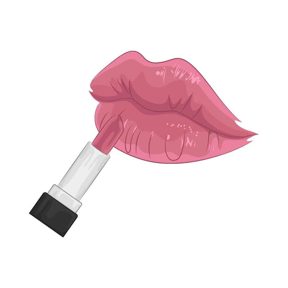 illustratie van roze lippenstift vector