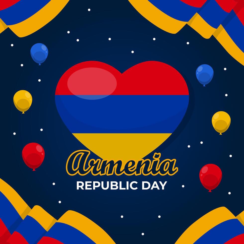 gelukkig Armenië republiek dag illustratie achtergrond. eps 10 vector
