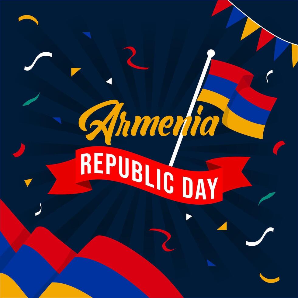 gelukkig Armenië republiek dag illustratie achtergrond. eps 10 vector