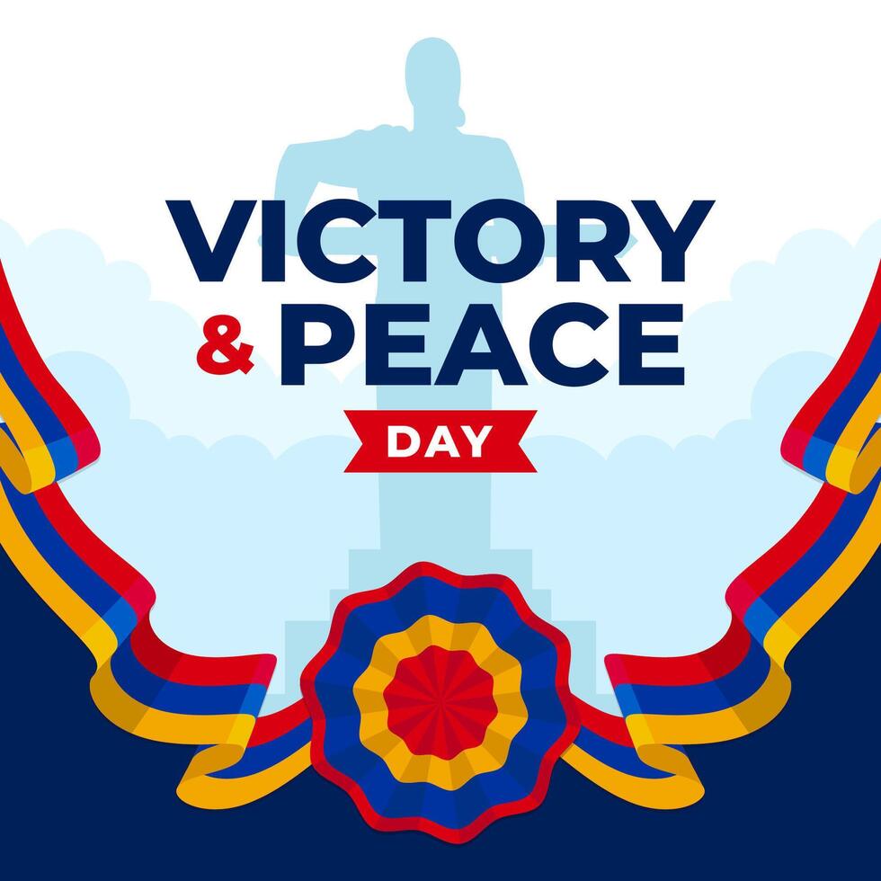 zege en vrede dag illustratie achtergrond. viering van Armenië dag. eps 10 vector