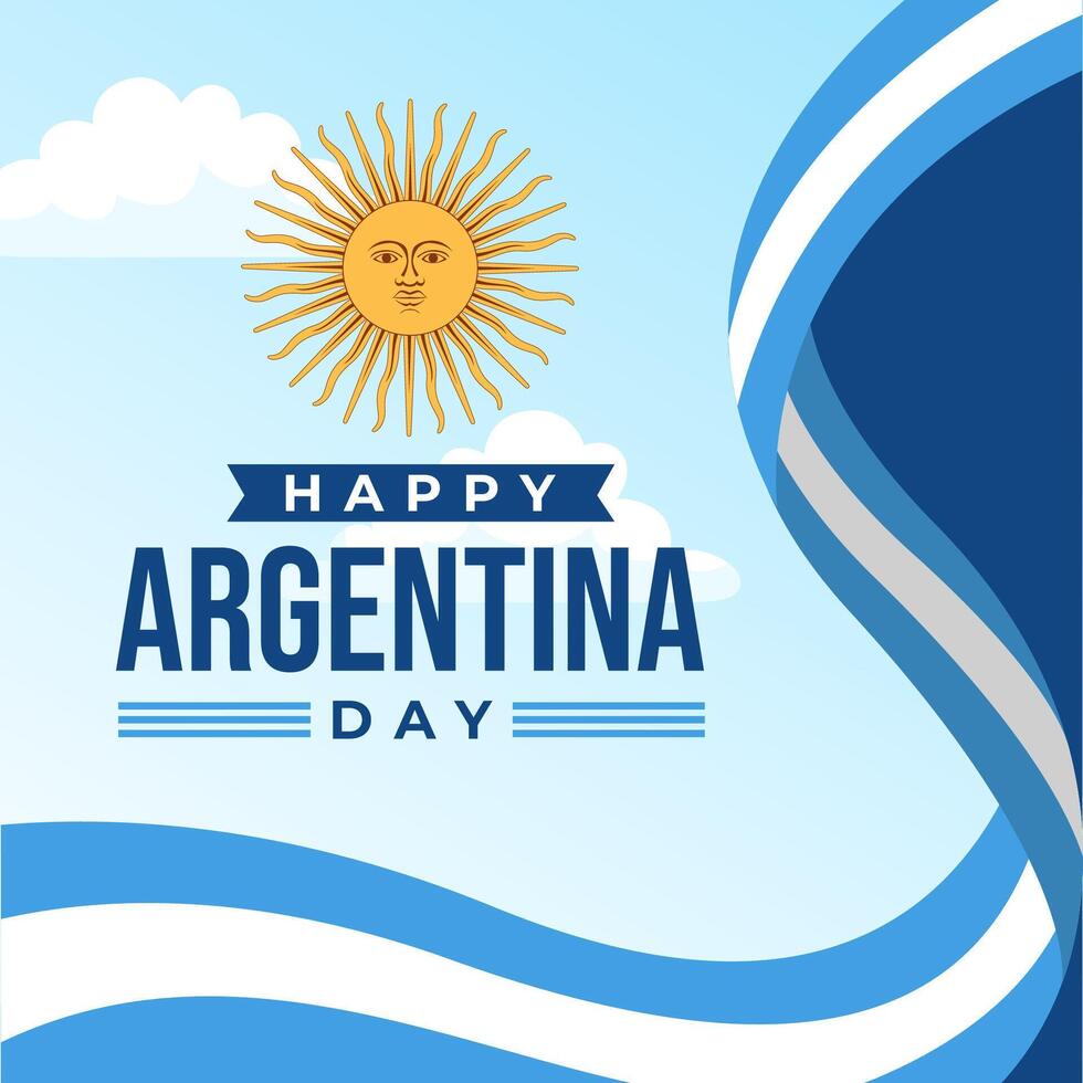 gelukkig Argentinië dag illustratie achtergrond. eps 10 vector