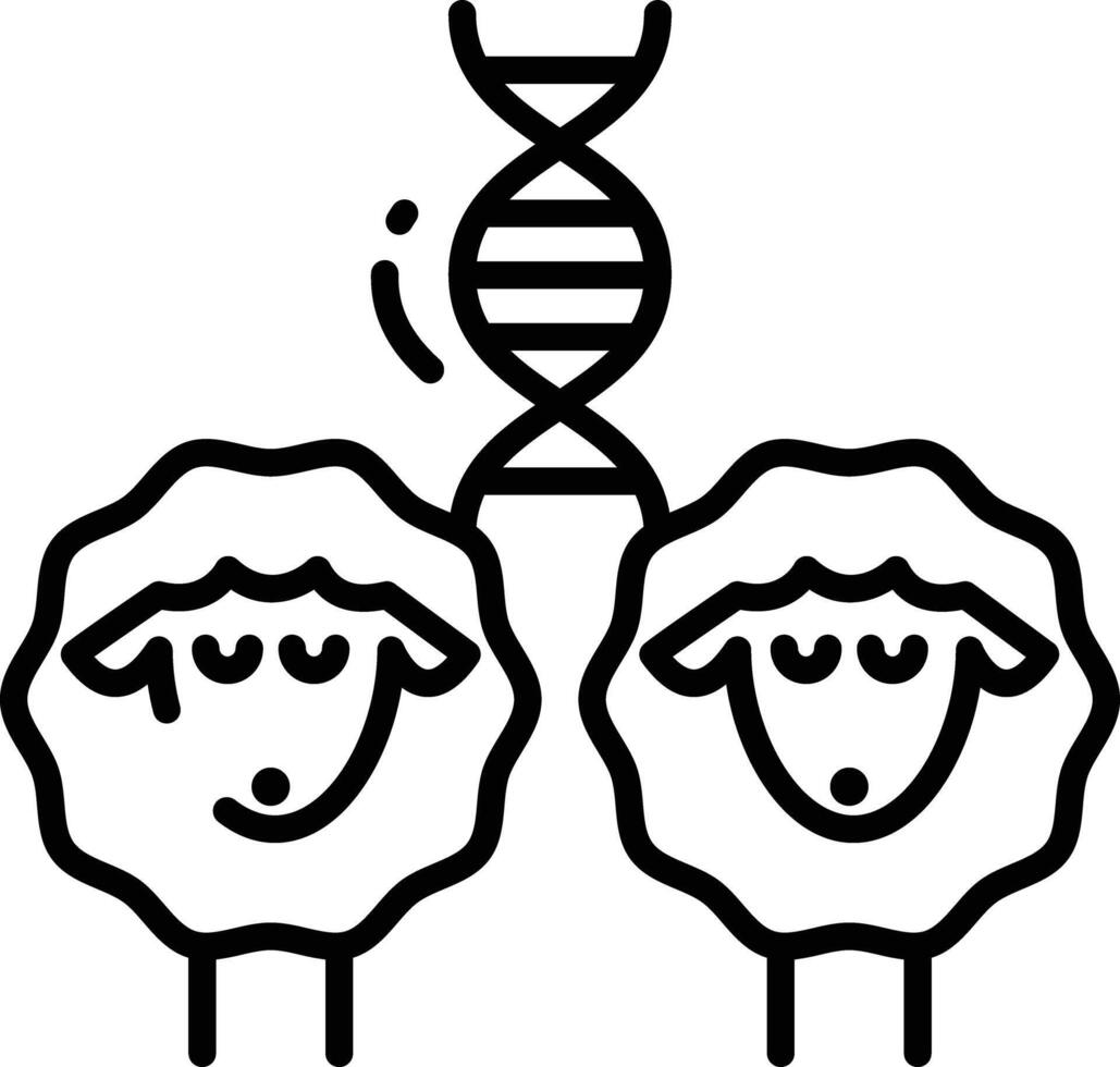 schapen dna schets illustratie vector