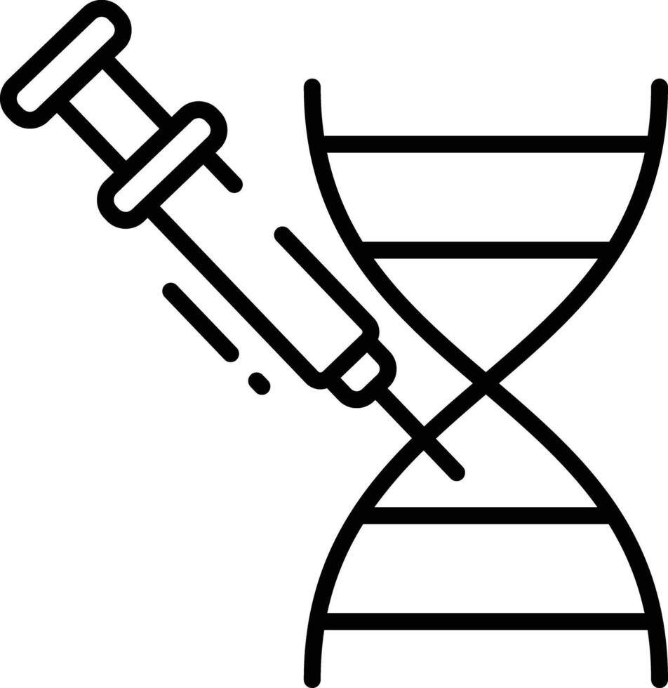 dna injectie schets illustratie vector