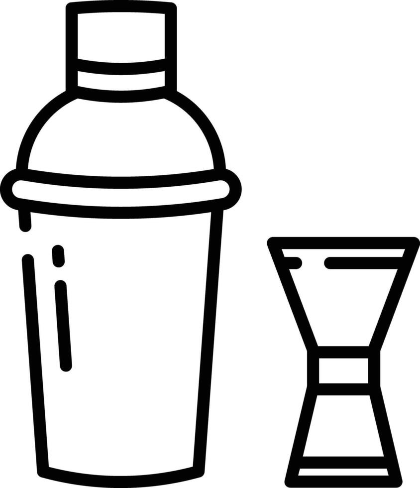 cocktail shaker schets illustratie vector