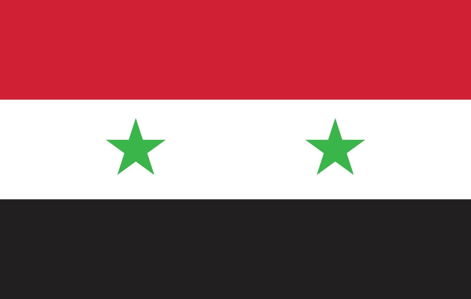 Syrië vlag geïsoleerd Aan wit achtergrond . illustratie vector