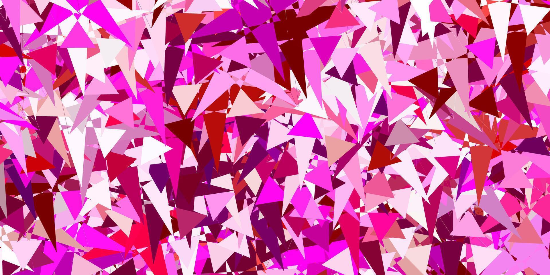 licht roze patroon met veelhoekige vormen. vector